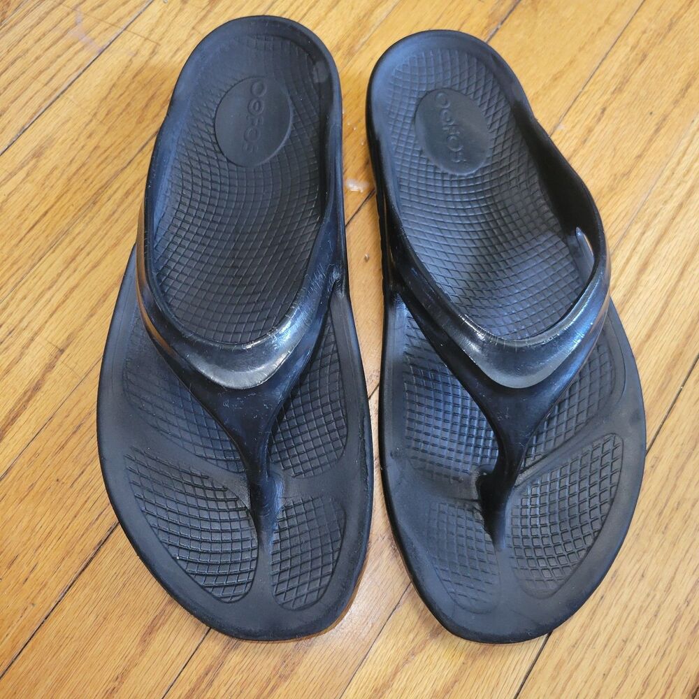 OOFOS OOlala Sandal, Black - Womens Size 9 Lightweight Recovery Footwear